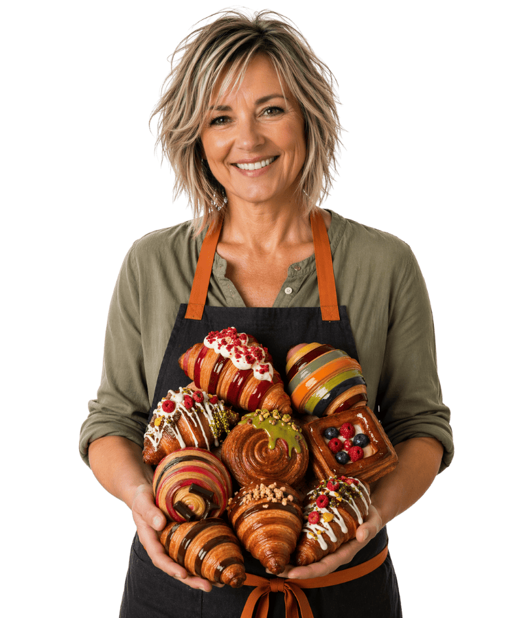 bakker met croissants